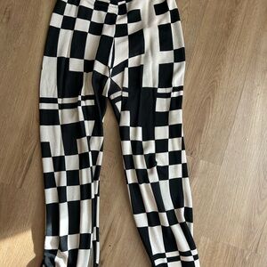 Paloma Wool Black and White Wide Leg Pants